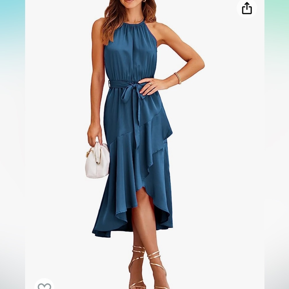 Blue wedding guest dress